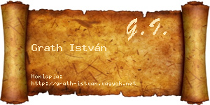 Grath István névjegykártya