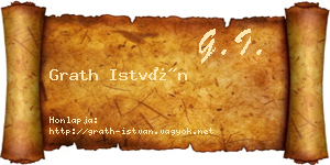 Grath István névjegykártya